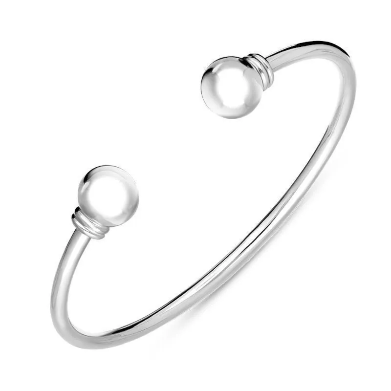 Sterling Silver Small Plain Torc Bangle D sold by C.W. Sellors