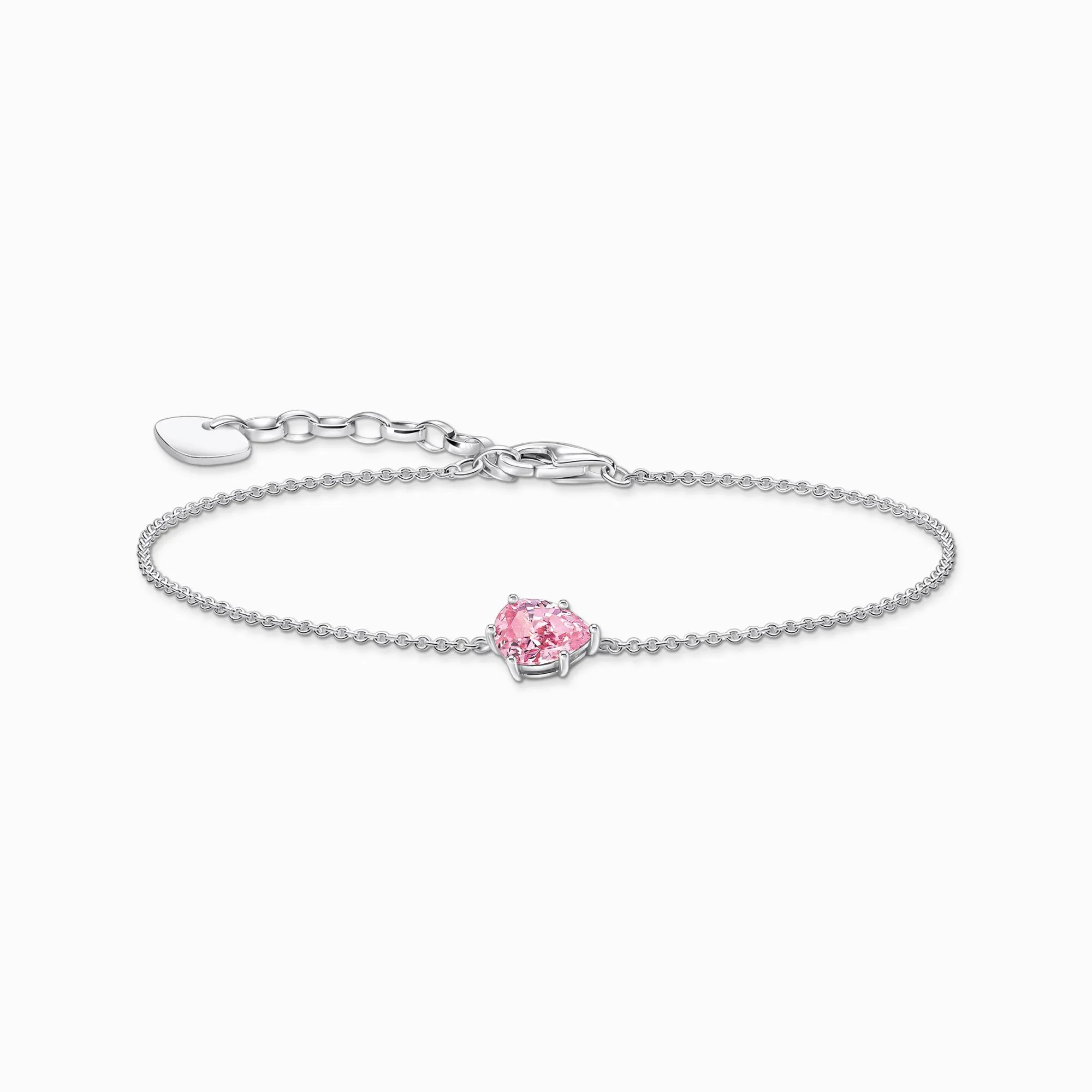 Thomas Sabo Sterling Silver Teardrop Pink Zirconia Bracelet sold by C.W. Sellors