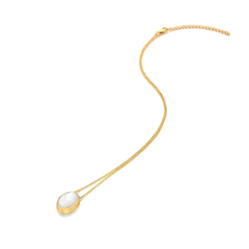 Hot Diamonds Gold Plated Sterling Silver Mother Of Pearl Necklace sold by C.W. Sellors
