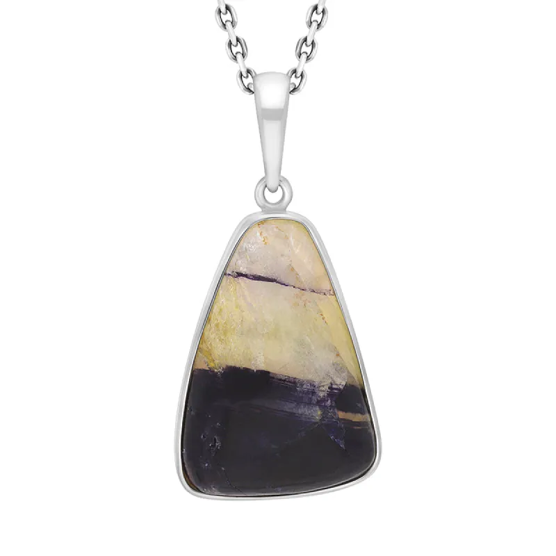 Sterling Silver Blue John Abstract Necklace D sold by C.W. Sellors