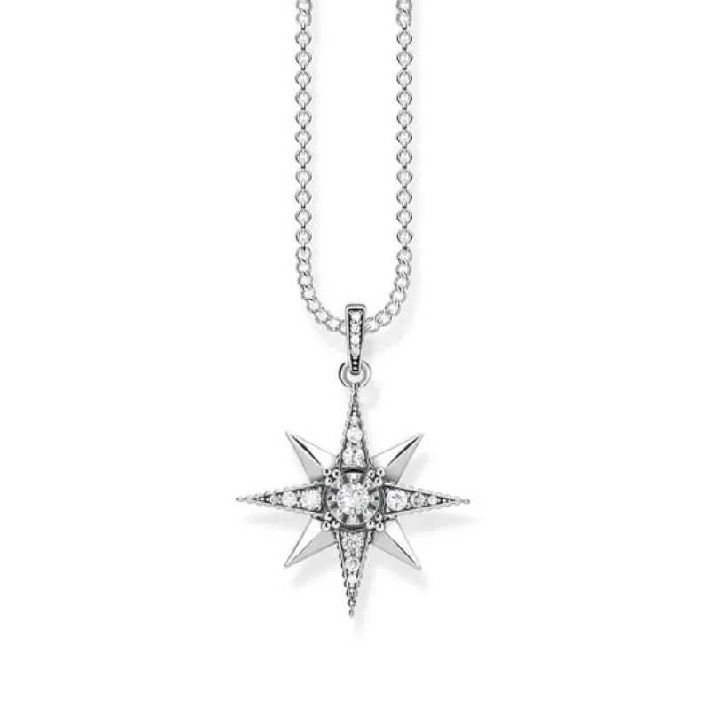 Thomas Sabo Glam And Soul Sterling Silver Royalty Star Necklace sold by C.W. Sellors