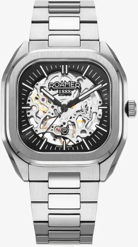 Roamer Mechano Black Skeleton Watch sold by C.W. Sellors