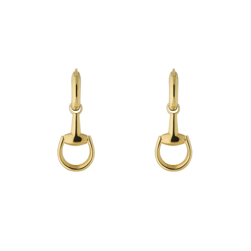 Gucci Horsebit 18ct Yellow Gold Drop Earrings sold by C.W. Sellors