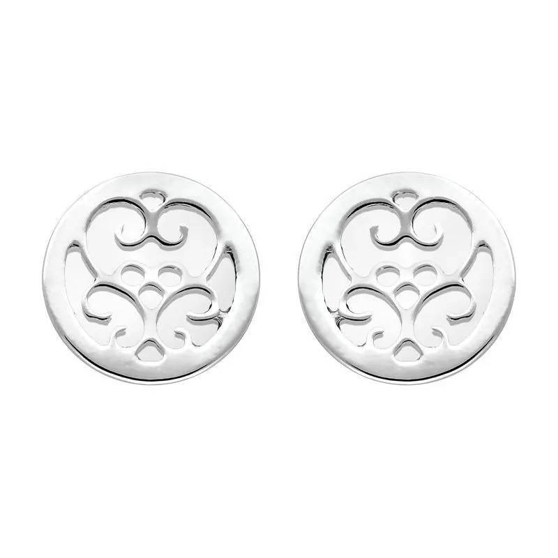Sterling Silver Bauxite Flore Filigree Stud Earrings sold by C.W. Sellors
