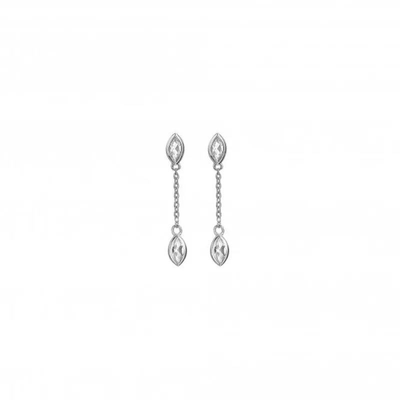 Hot Diamonds Sterling Silver White Topaz Tender Waterfall Marquise Drop Earrings sold by C.W. Sellors