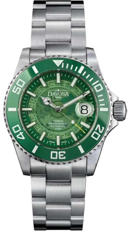 Davosa Ternos Professional Nebulous Automatic Mystic Green Watch sold by C.W. Sellors