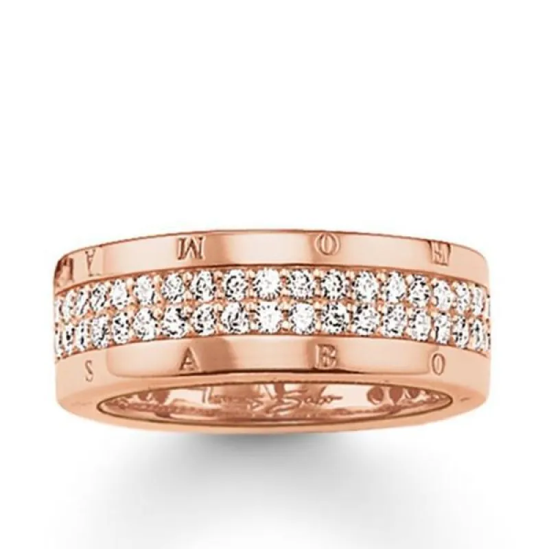 Thomas Sabo Glam And Soul Rose Gold White Zirconia Classic Eternity Ring D sold by C.W. Sellors