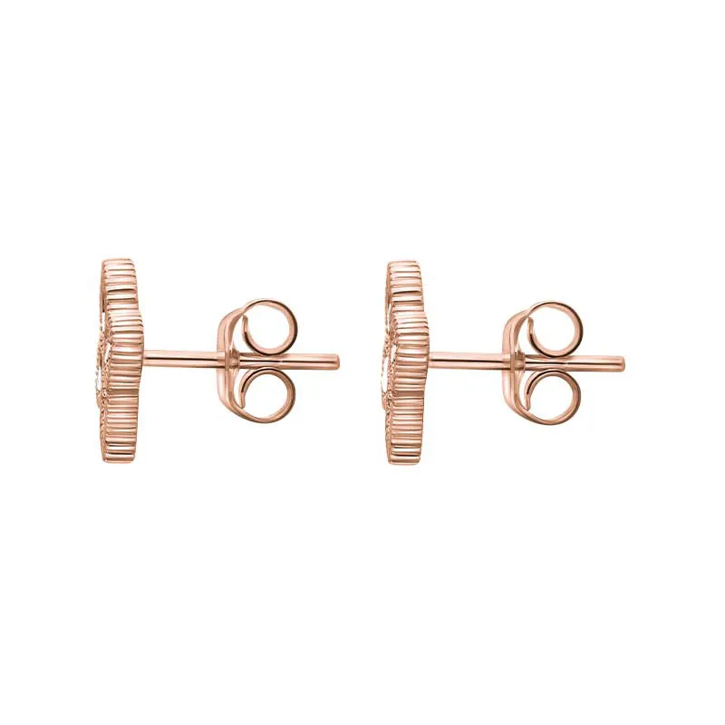 18ct Rose Gold White Mother of Pearl Eden Marquise Flower Stud Earrings sold by C.W. Sellors product image thumbnail 2