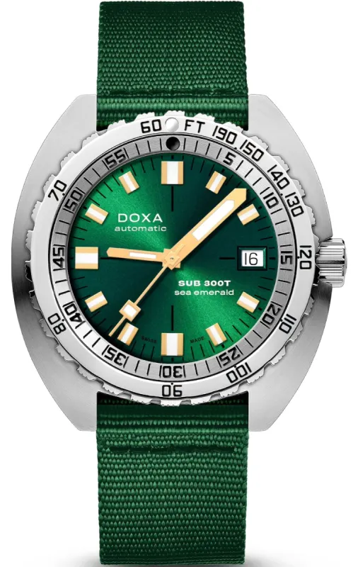Doxa SUB 300T Sea Emerald Nato Watch sold by C.W. Sellors
