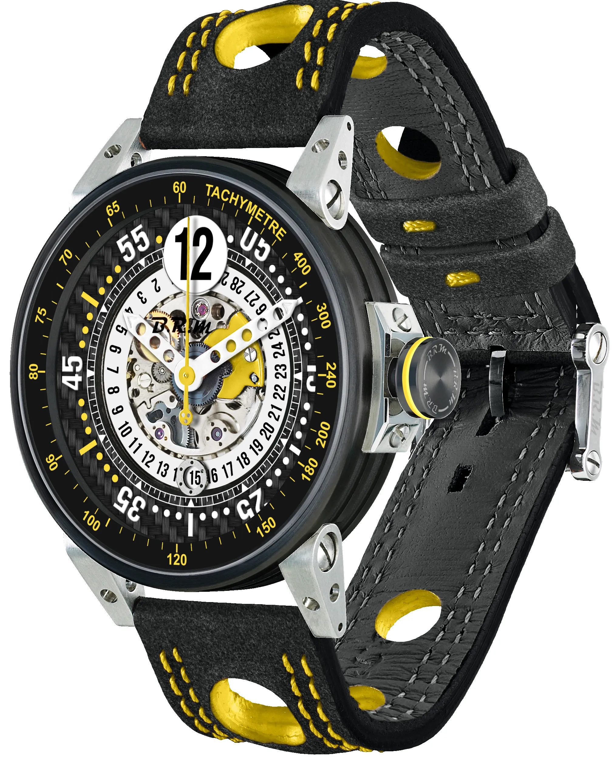 B.R.M. Watches V6-44 Touring Yellow Watch sold by C.W. Sellors