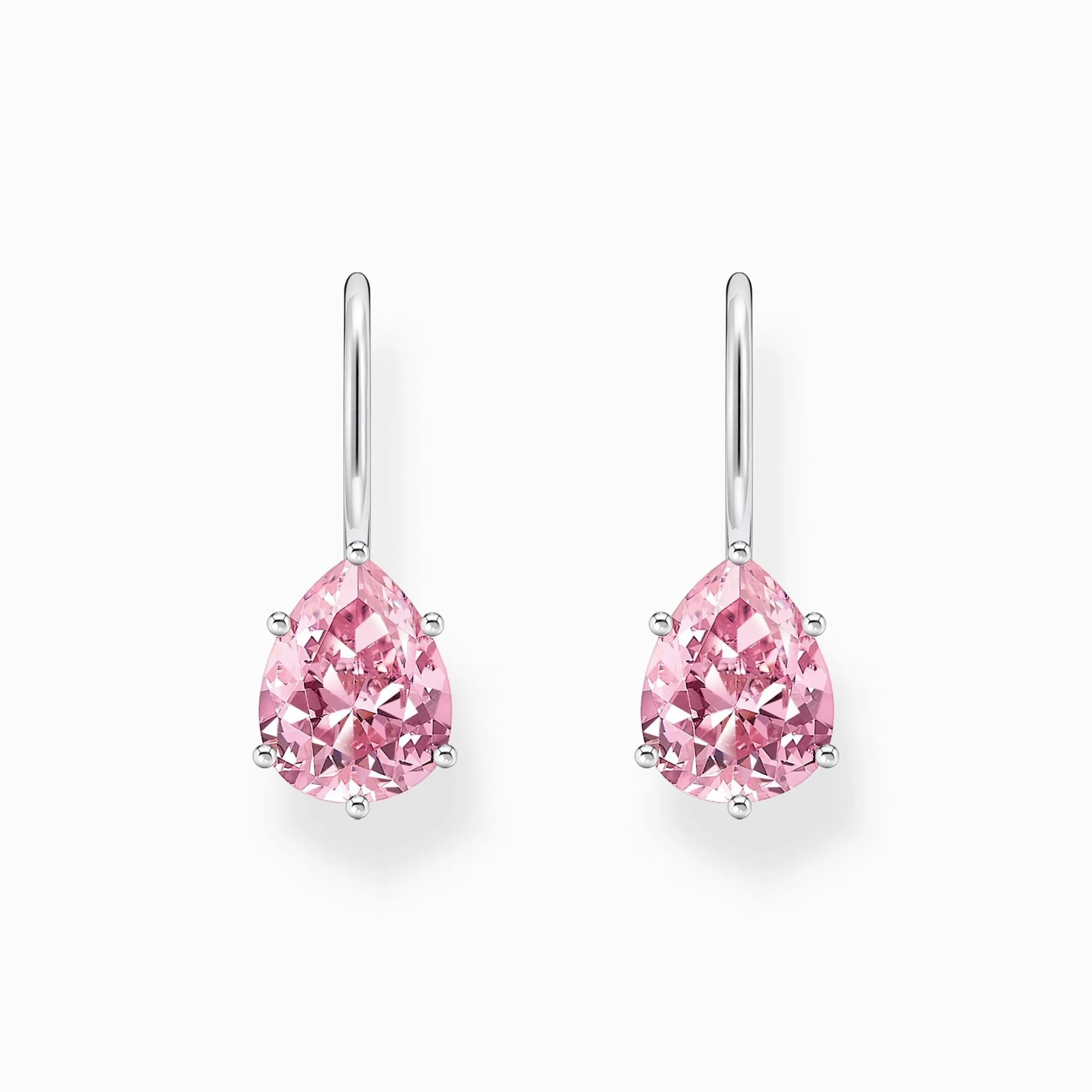 Thomas Sabo Sterling Silver Teardrop Pink Zirconia Earrings sold by C.W. Sellors