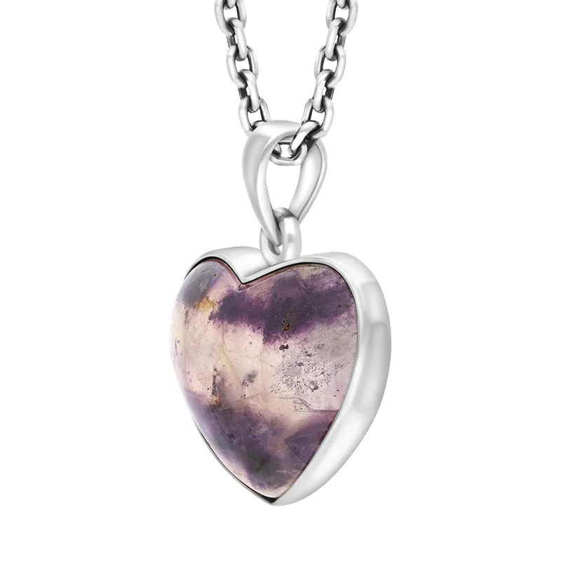 Sterling Silver Blue John Heart Pendant Necklace D sold by C.W. Sellors product image thumbnail 2