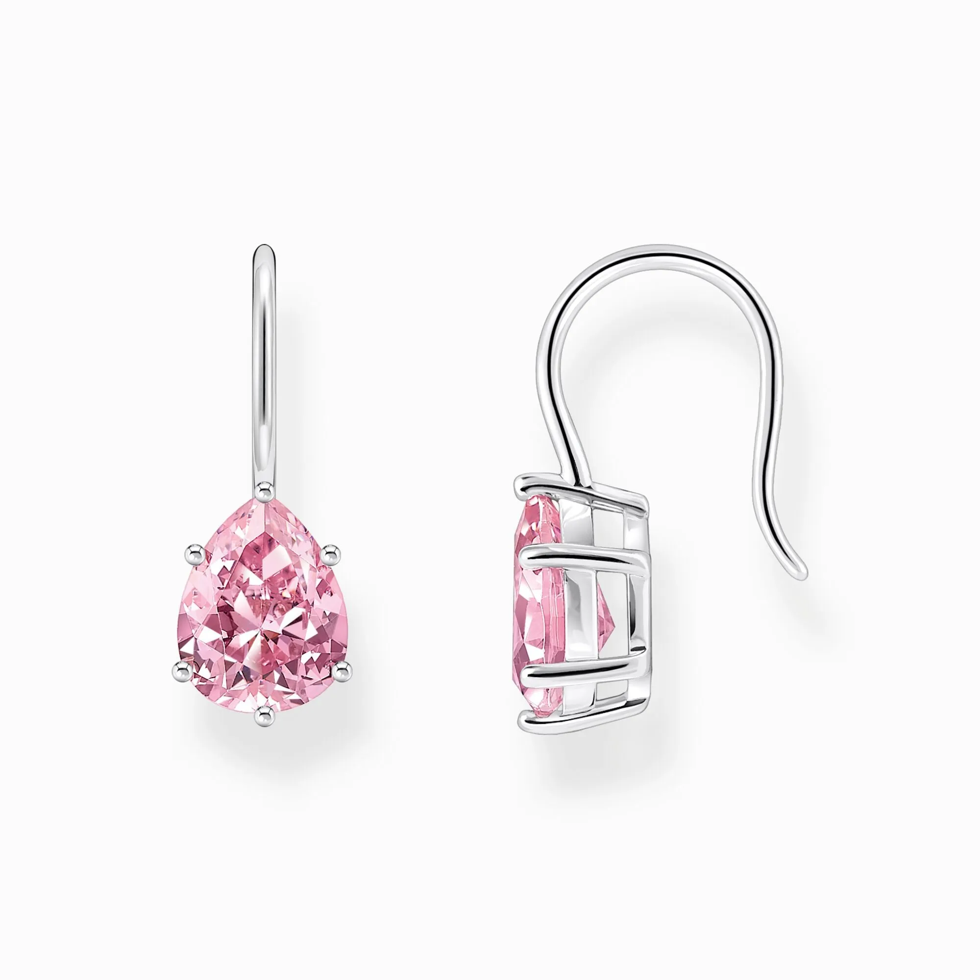 Thomas Sabo Sterling Silver Teardrop Pink Zirconia Earrings sold by C.W. Sellors product image thumbnail 2