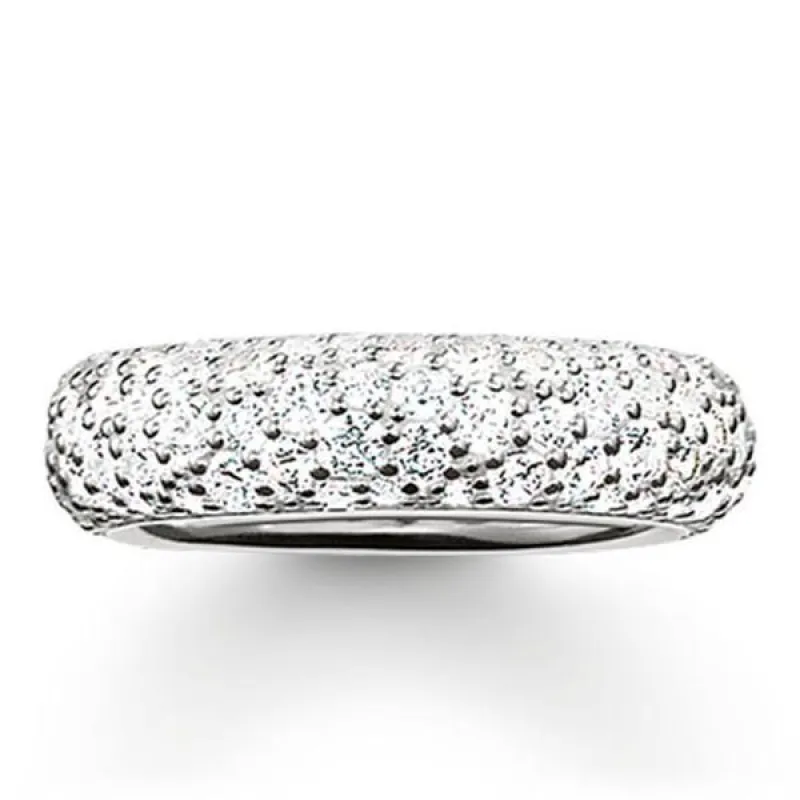 Thomas Sabo Glam And Soul Sterling Silver White Zirconia Crushed Ring D sold by C.W. Sellors