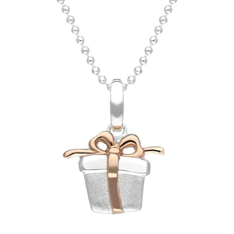 Rose Gold Plated Sterling Silver Present Pendant sold by C.W. Sellors