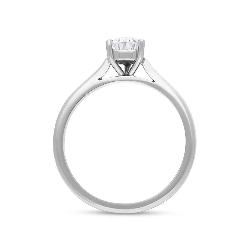 Platinum 0.71ct Diamond GIA Certified Pear Cut Solitaire Ring sold by C.W. Sellors product image thumbnail 3