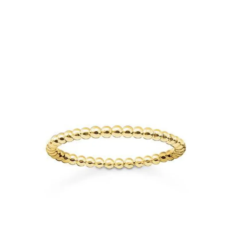 Thomas Sabo Glam & Soul Yellow Gold Plated Sterling Silver Dots Ring sold by C.W. Sellors