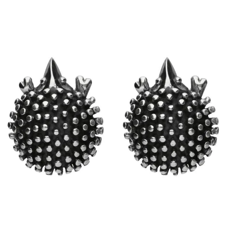 Sterling Silver Hedgehog Stud Earrings D made by C.W. Sellors