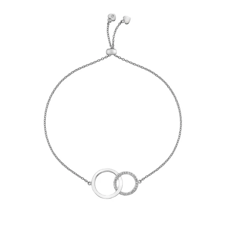 Hot Diamonds Striking Circle Sterling Silver Bracelet made by Hot Diamonds