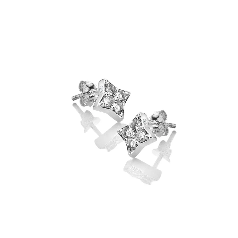 Hot Diamonds Sterling Silver White Topaz Squared Triangle Earrings sold by C.W. Sellors product image thumbnail 2