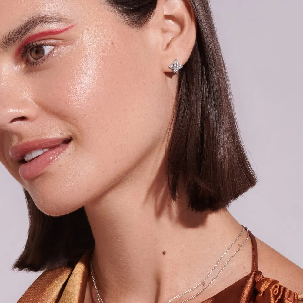 Hot Diamonds Sterling Silver White Topaz Squared Triangle Earrings sold by C.W. Sellors product image thumbnail 3