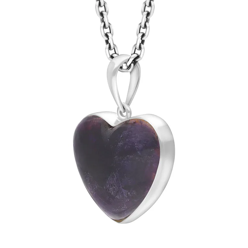 Sterling Silver Blue John Heart Necklace D sold by C.W. Sellors product image thumbnail 2