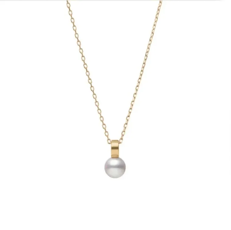 Mikimoto Classic 18ct Yellow Gold White Akoya Pearl Necklace sold by C.W. Sellors