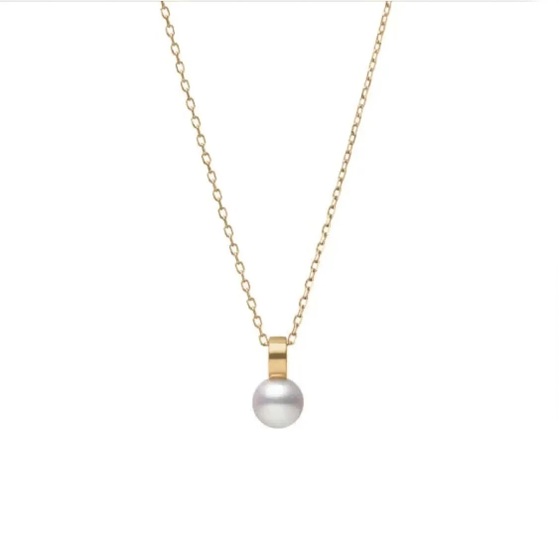 Mikimoto Classic 18ct Yellow Gold White Akoya Pearl Necklace sold by C.W. Sellors