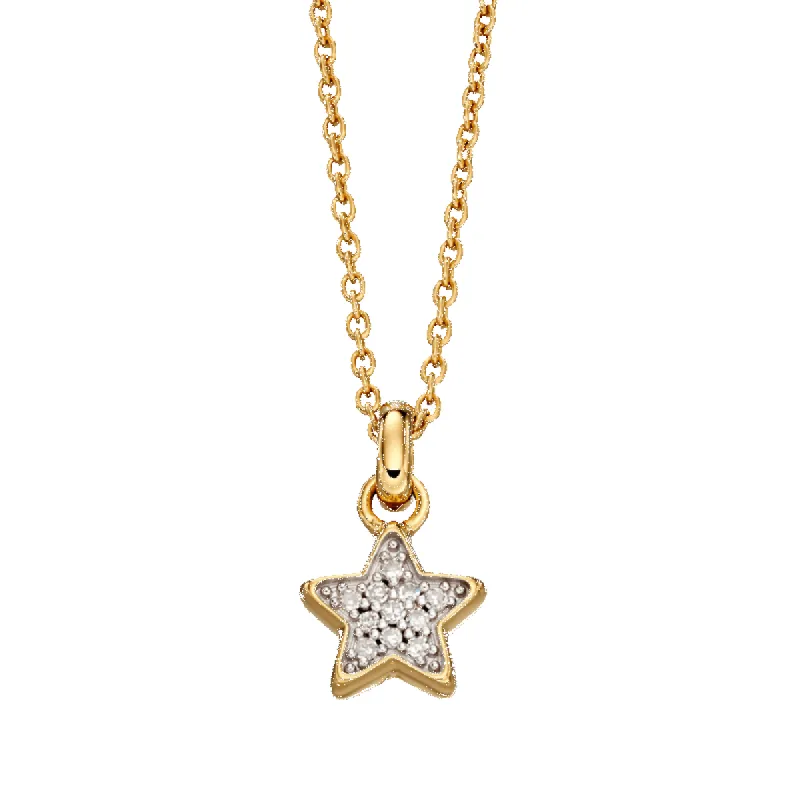 Little Star Olympia Gold Plated Sterling Silver Diamond Star Necklace D sold by C.W. Sellors