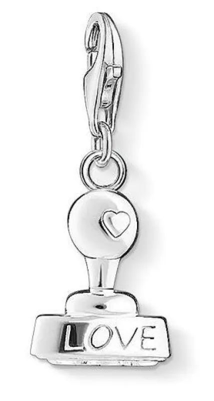 Thomas Sabo Charm Club Sterling Silver Love Stamp D sold by C.W. Sellors