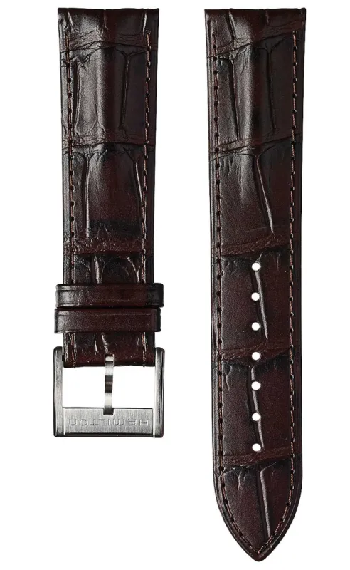 Hamilton Strap Jazzmaster Aligator Leather Brown sold by C.W. Sellors