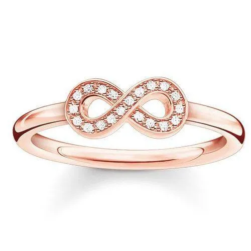 Thomas Sabo Glam And Soul Rose Gold White Zirconia Diamond Infinity Ring D sold by C.W. Sellors