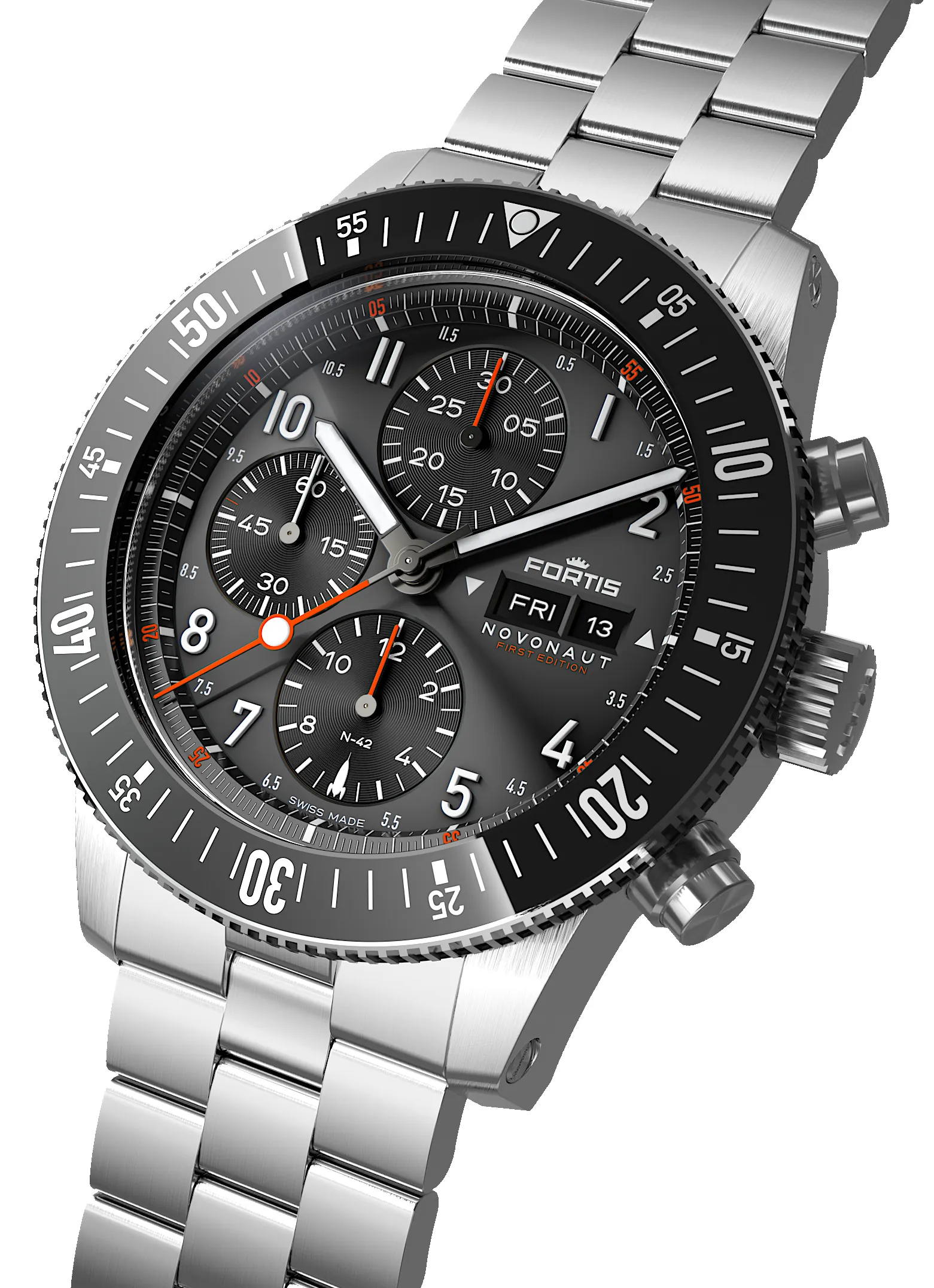 Fortis Watch Novonaut N-42 First Edition Bracelet Limited Edition sold by C.W. Sellors product image thumbnail 4