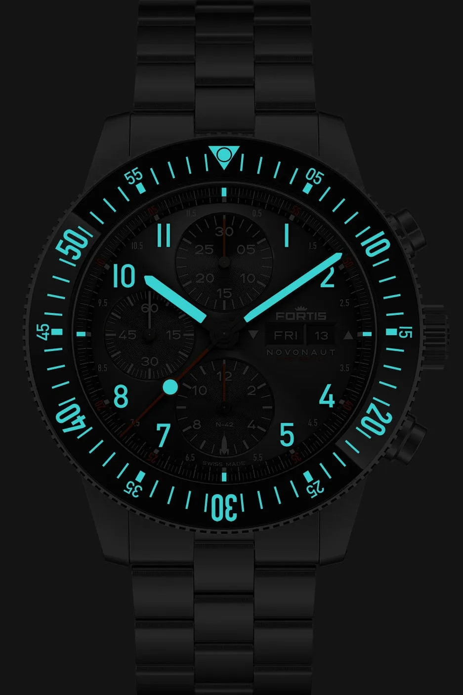 Fortis Watch Novonaut N-42 First Edition Bracelet Limited Edition sold by C.W. Sellors product image thumbnail 2