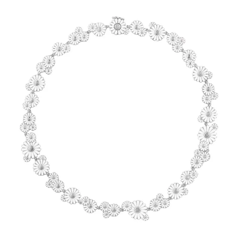 Georg Jensen Daisy Sterling Silver Layered Necklace sold by C.W. Sellors