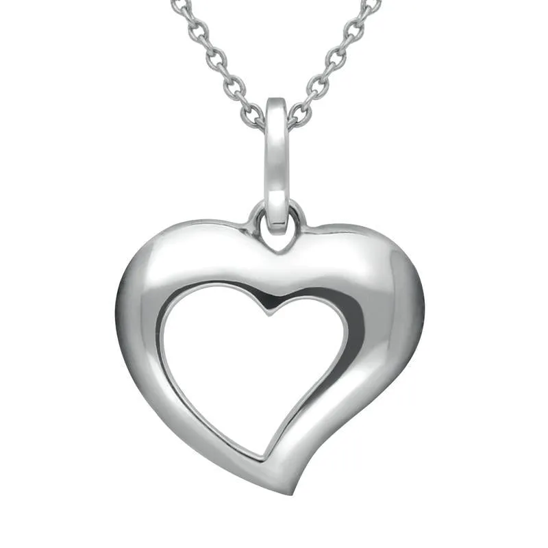 Sterling Silver Heart Frame Necklace D sold by C.W. Sellors