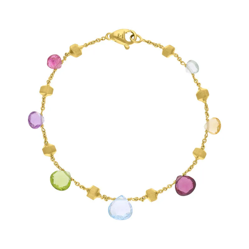 Marco Bicego Paradise 18ct Yellow Gold Mixed Gemstone Bracelet D sold by C.W. Sellors