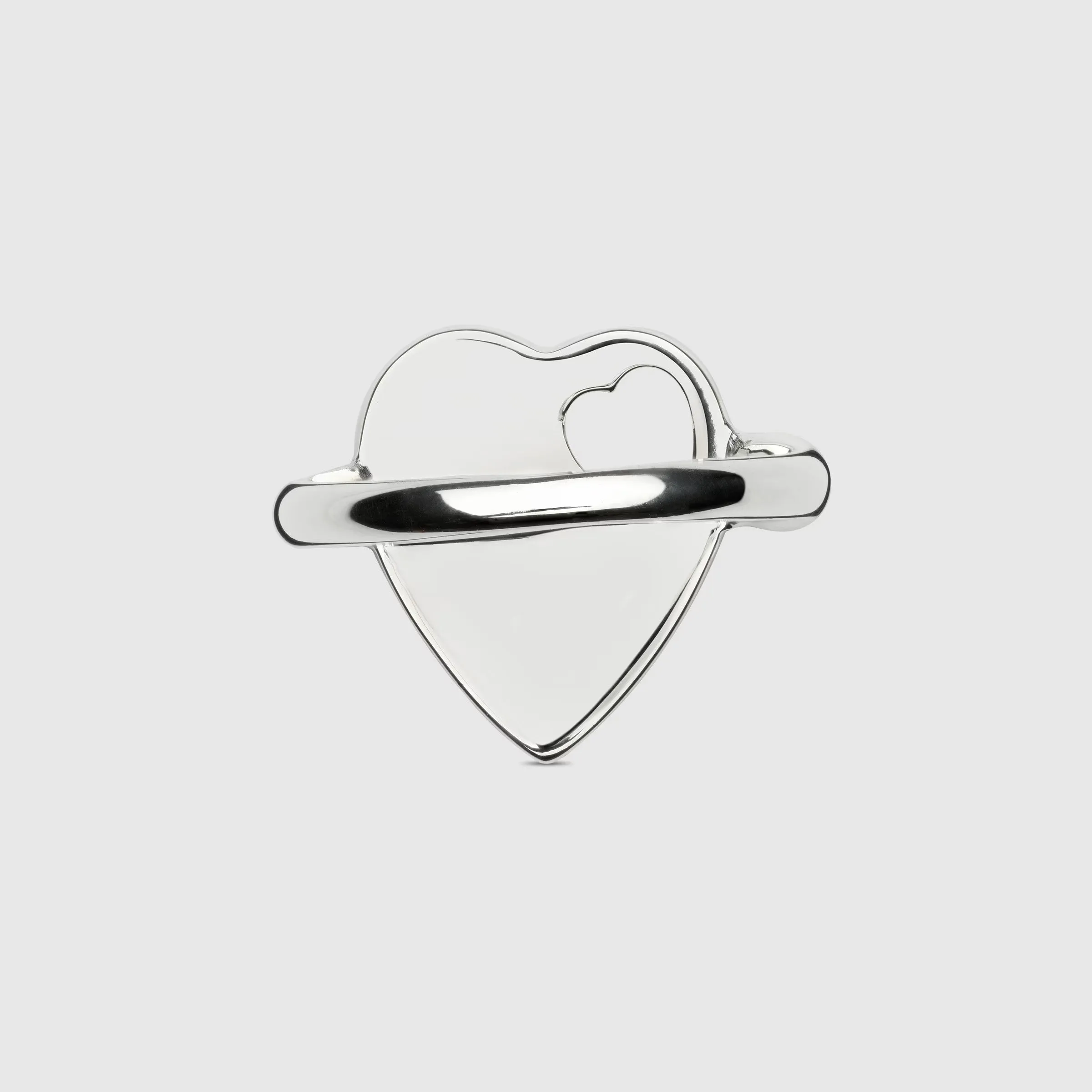 Gucci Trademark Sterling Silver Heart Ring D sold by C.W. Sellors product image thumbnail 4
