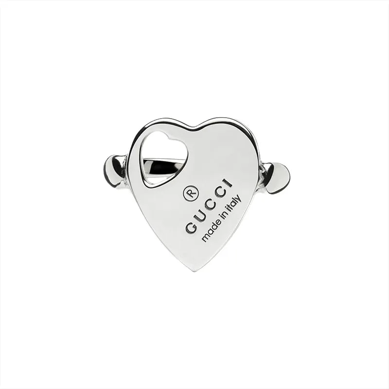 Gucci Trademark Sterling Silver Heart Ring D sold by C.W. Sellors product image thumbnail 2