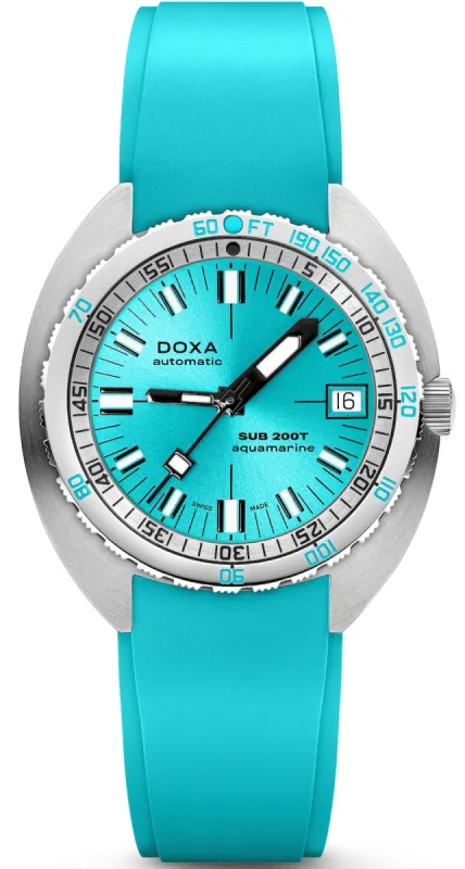 Doxa SUB 200T Aquamarine Sunray Watch made by C.W. Sellors