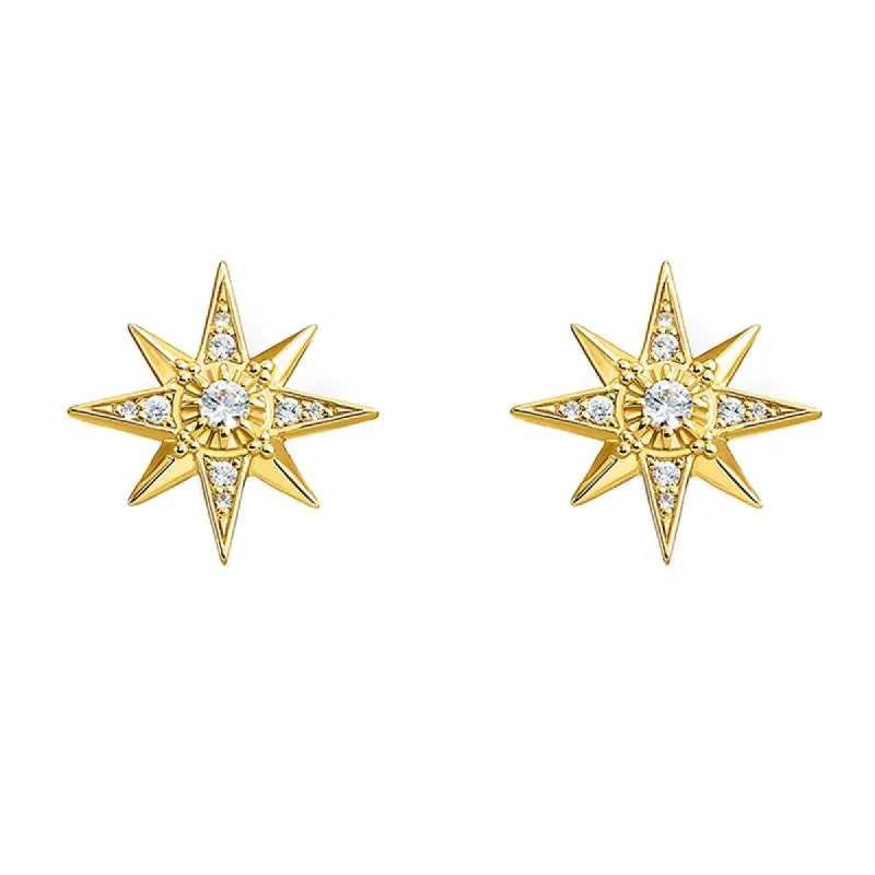 Thomas Sabo Glam & Soul Yellow Gold Plated Silver CZ Magic Stars Earrings sold by C.W. Sellors