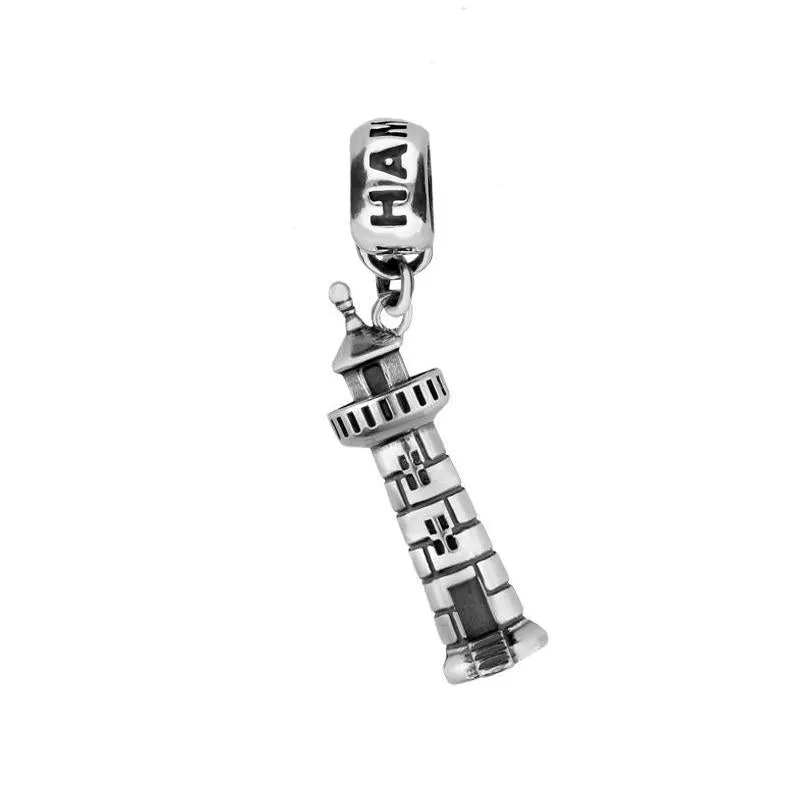 Sterling Silver Regatta Lighthouse Tube Charm sold by C.W. Sellors
