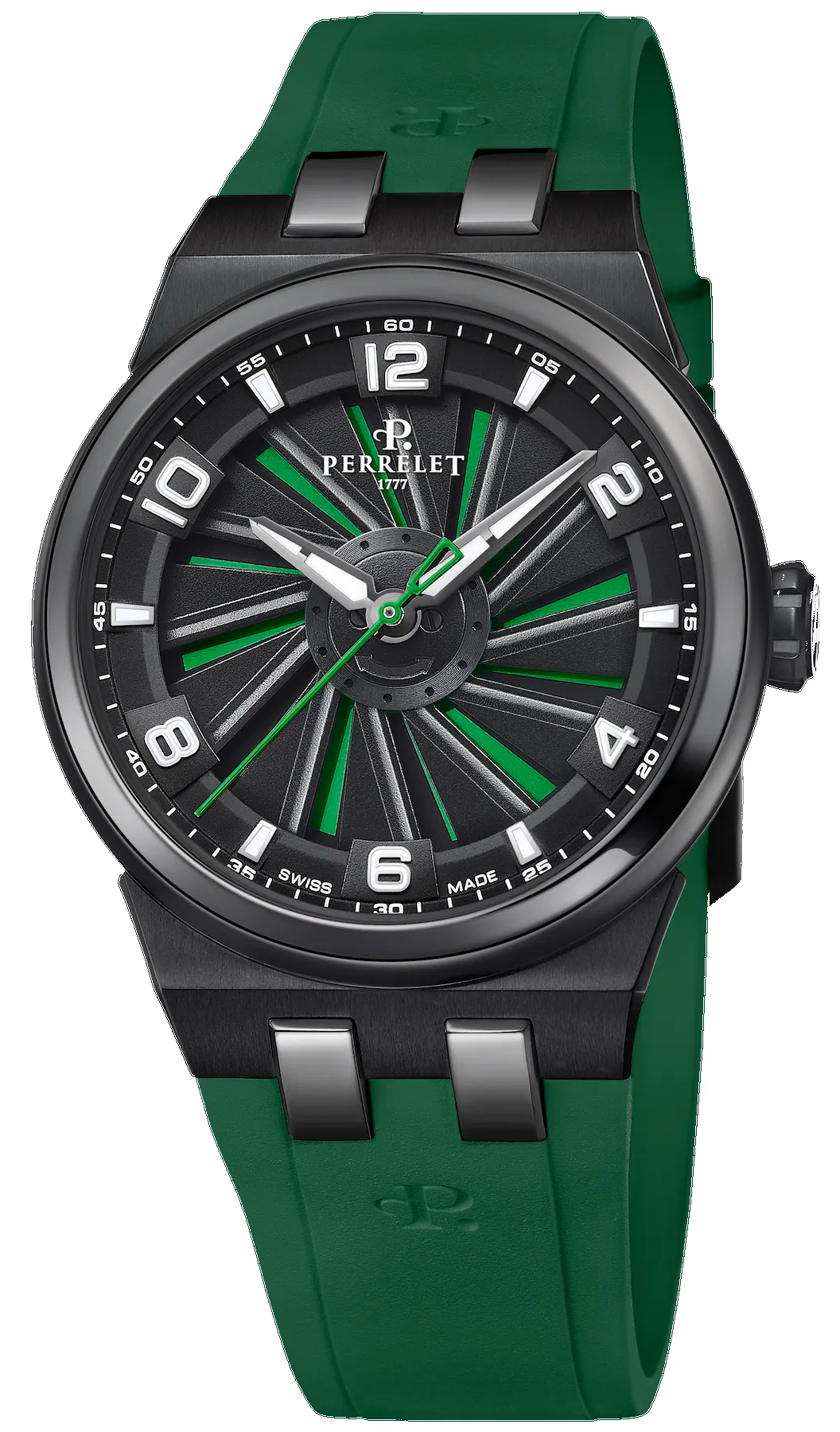 Perrelet Turbine Titanium 41 Green Watch sold by C.W. Sellors