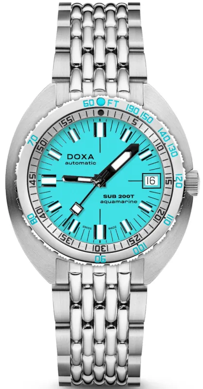 Doxa SUB 200T Aquamarine Iconic Bracelet Watch sold by C.W. Sellors