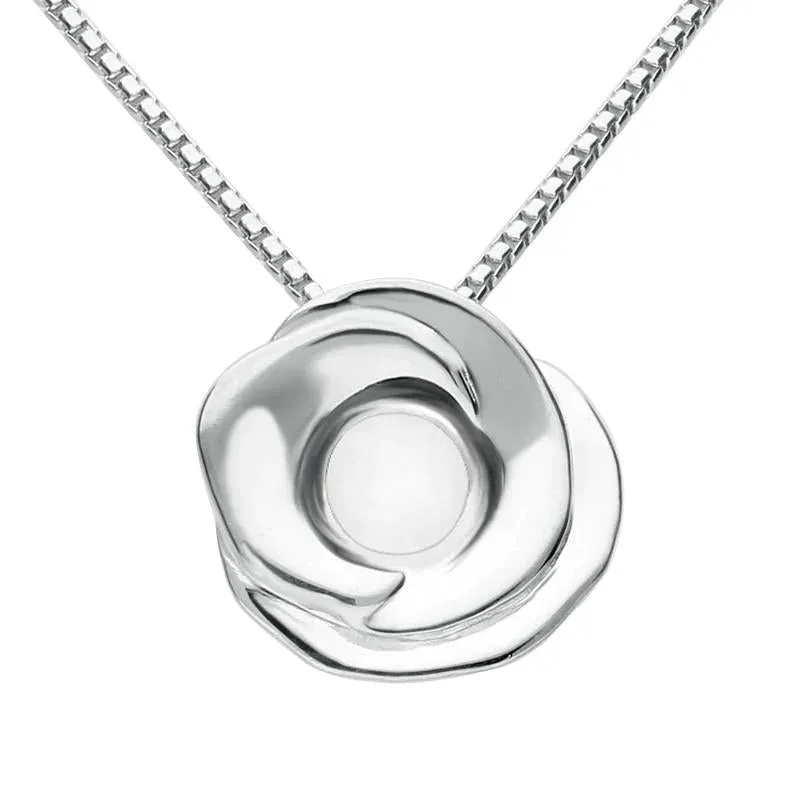 Sterling Silver Bauxite Stone Rose Necklace sold by C.W. Sellors