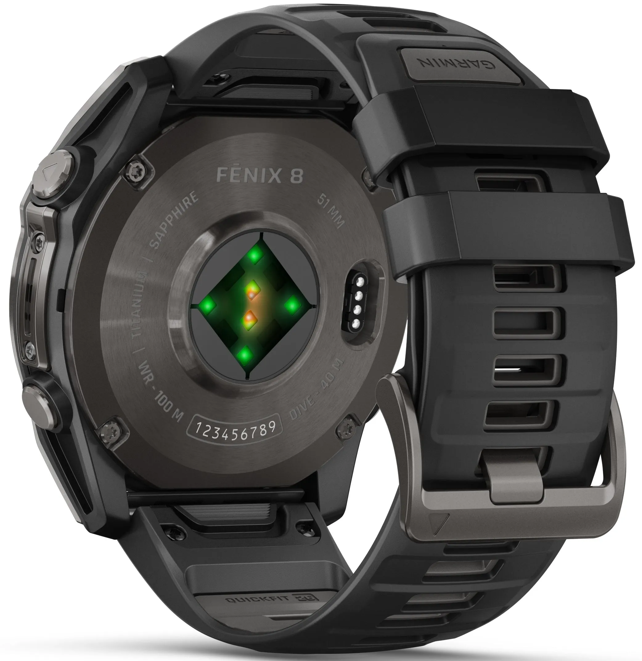 Garmin Fenix 8 51mm Sapphire AMOLED Carbon Grey DLC Titanium Black Watch sold by C.W. Sellors product image thumbnail 2