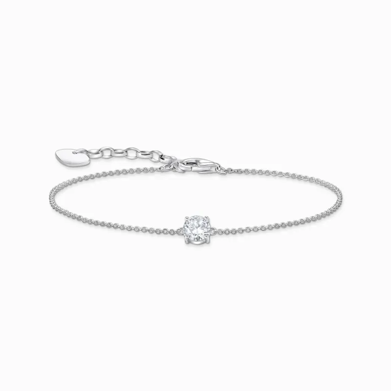 Thomas Sabo Sterling Silver Circle White Zirconia Bracelet sold by C.W. Sellors