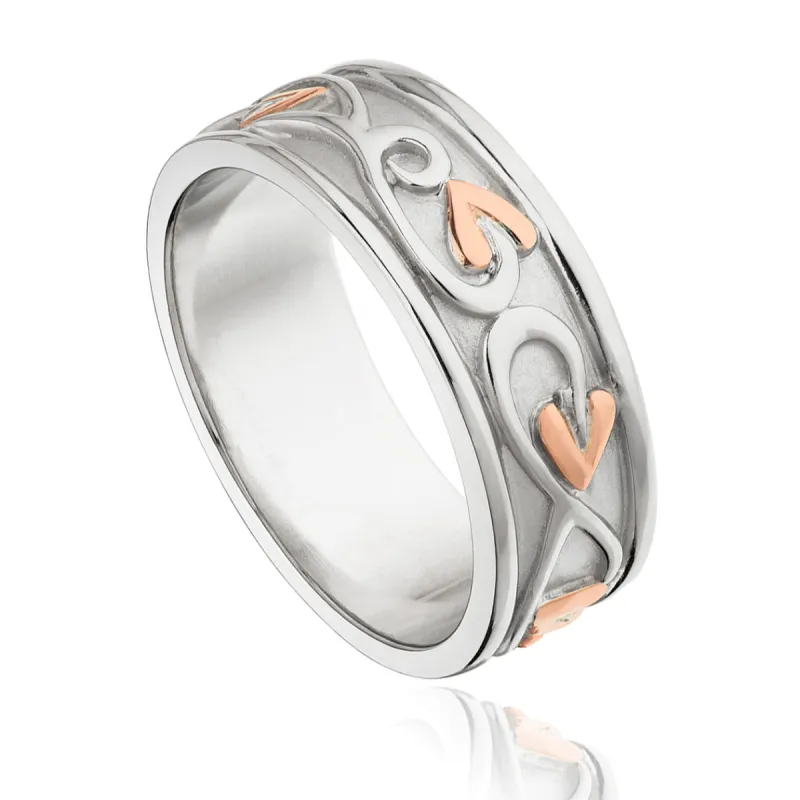 Clogau Tree of Life Sterling Silver Gents Wide Band Ring D sold by C.W. Sellors