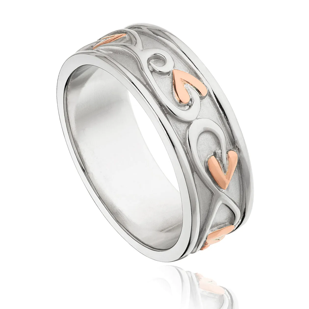 Clogau Tree of Life Sterling Silver Gents Wide Band Ring D sold by C.W. Sellors