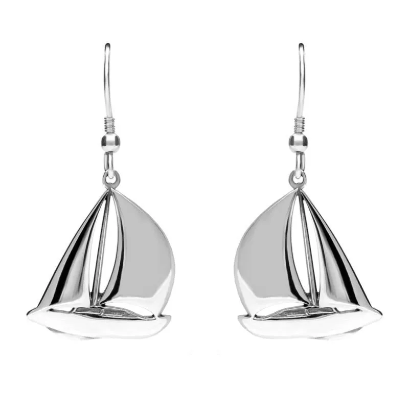 Sterling Silver Yacht Boat Hook Drop Earrings D sold by C.W. Sellors